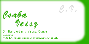 csaba veisz business card